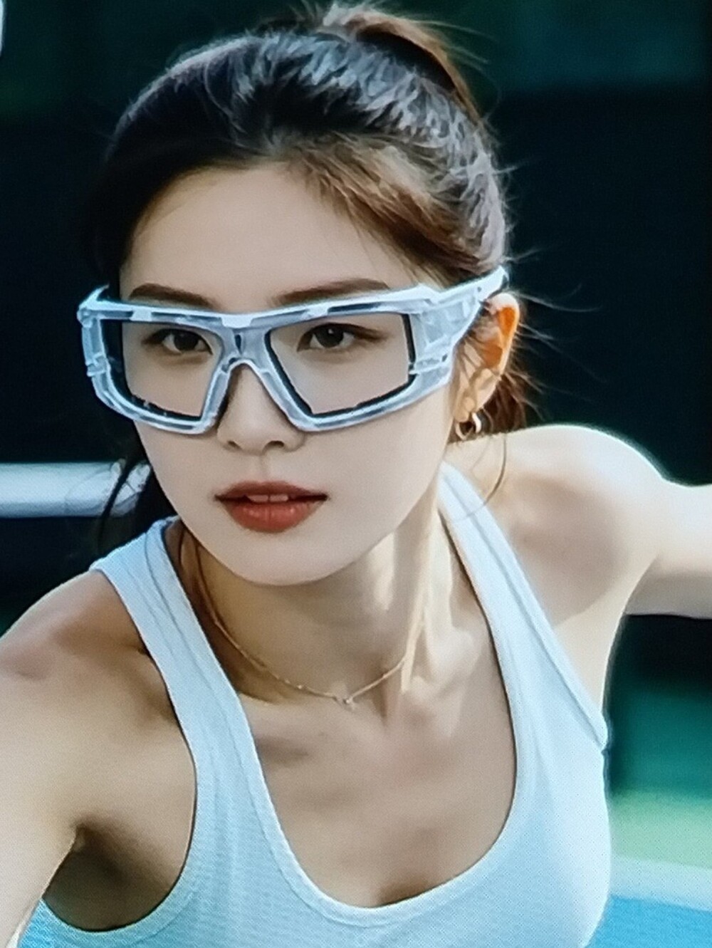 Clear Lens White Protective Safety Glasses with Carry Case